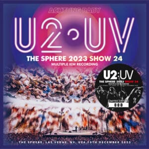 U2 live concert poster for The Sphere 2023 show in Las Vegas.