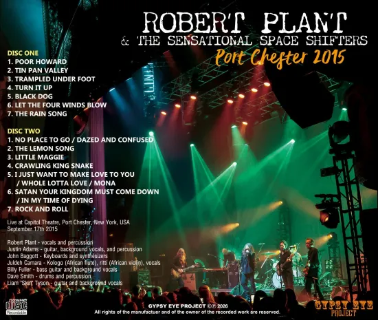 ROBERT PLANT & THE SENSATIONAL SPACE SHIFTERS - PORT CHESTER 2015 (2CDR) - Image 2