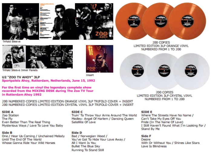 U2 - ZOO TV AHOY (3 LP) - Image 2