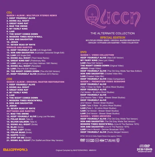 QUEEN - QUEEN I: THE ALTERNATE COLLECTION (2 CD + DVD) - Image 2