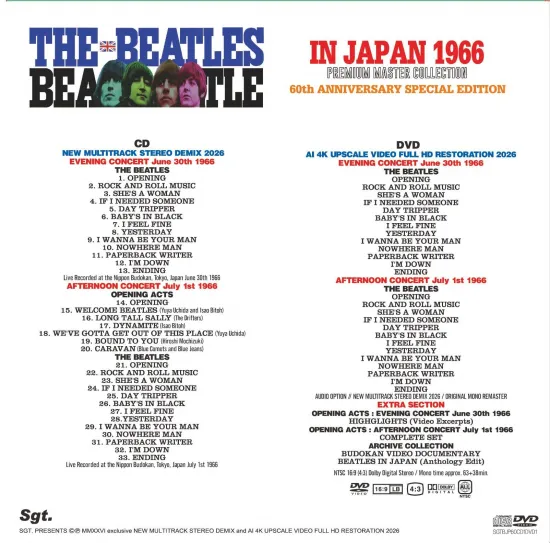 BEATLES - IN JAPAN 1966: 60TH ANNIVERSARY (CD + DVD + BLU-RAY-R) - Image 6