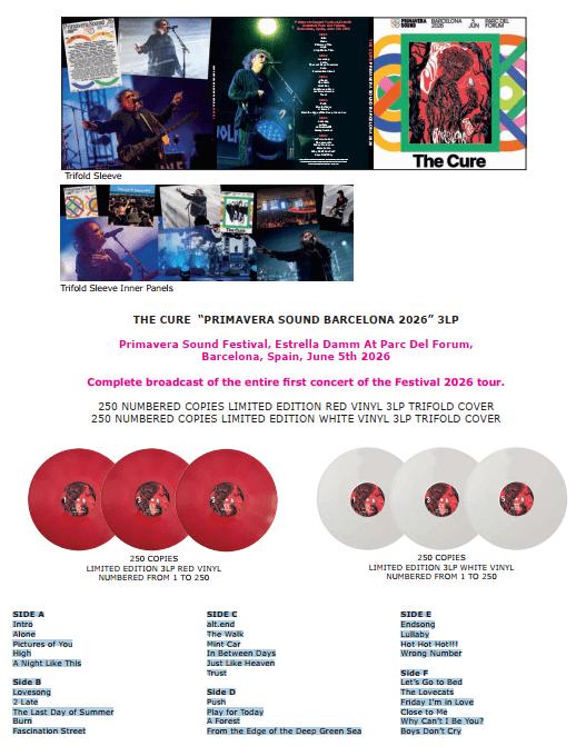 CURE - PRIMAVERA SOUND BARCELONA 2026 (3 LP) - Image 2